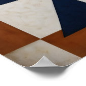 Erdtöne und Blau Poster (Ecke)