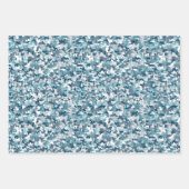 Erdtöne und blaue Tarnmuster Geschenkpapier Set (Vorderseite)