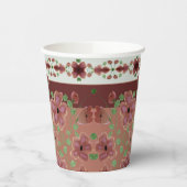 Erdtöne und Blumen Pappbecher (Links)