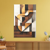 Erdtöne und Collage Leinwanddruck (Insitu (Wohnzimmer))