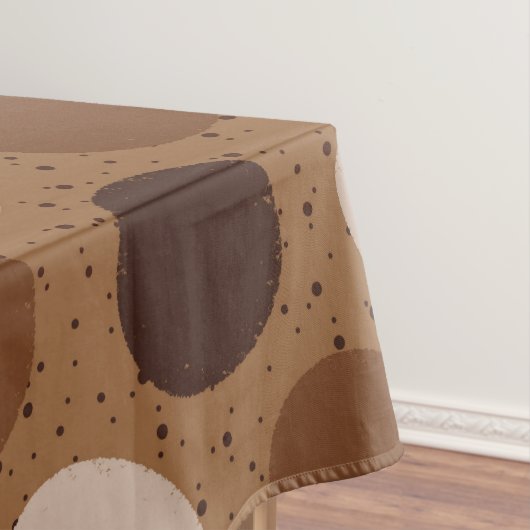 Erdtones-Polka-Punkte Tischdecke (Beispiel)