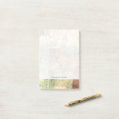 Erdtongemälde mit gerissener Oberfläche Post-it Klebezettel (Auf Schreibtisch)