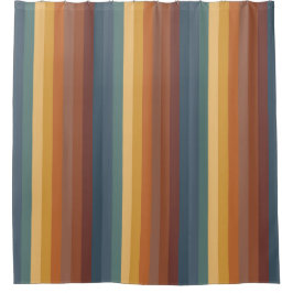ERDTONIERTE VERTIKALE STREIFEN DUSCHVORHANG