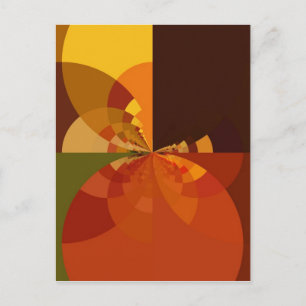 Erdtönige abstrakte Farb-Kunst-Druck-Design Postkarte