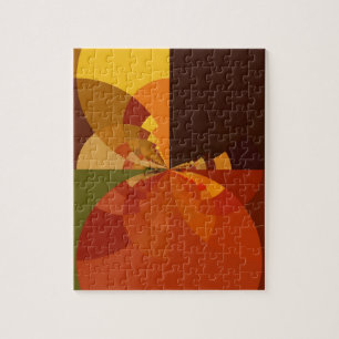 Erdtönige abstrakte Farb-Kunst-Druck-Design Puzzle