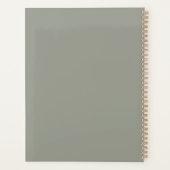 Erdtönige Fluid-Abstrakte Kunst-Monogramm Planer (Rückseite)