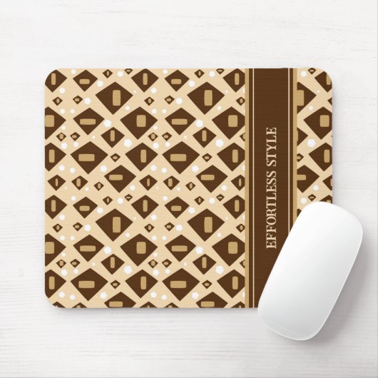 Erdtönige Geometrie Mousepad (Mit Mouse)