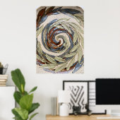 Erdtönige Spirale Abstract Poster (Heimbüro)