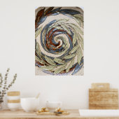 Erdtönige Spirale Abstract Poster (Küche)