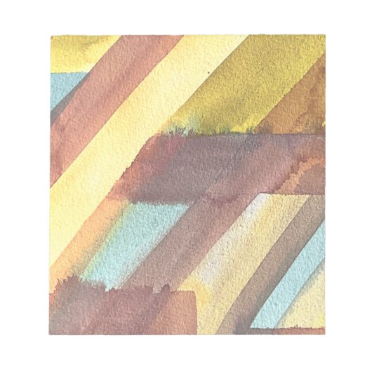 Erdtönige Wasserfarben-Textur Notizblock (Vorderseite)
