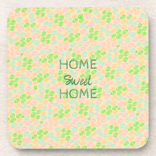 Erdtönige Wirbelmuster Getränkeuntersetzer (Vorderseite)