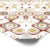 Erdtöniges geometrisches Mandala-Muster Poster (Ecke)