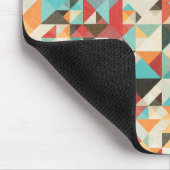 Erdtöniges geometrisches Muster Mousepad (Ecke)