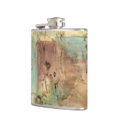 Erdtonmalerei mit gerissener Oberfläche Flachmann (Links)