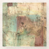 Erdtonmalerei mit gerissener Oberfläche Glasuntersetzer (Vorderseite)