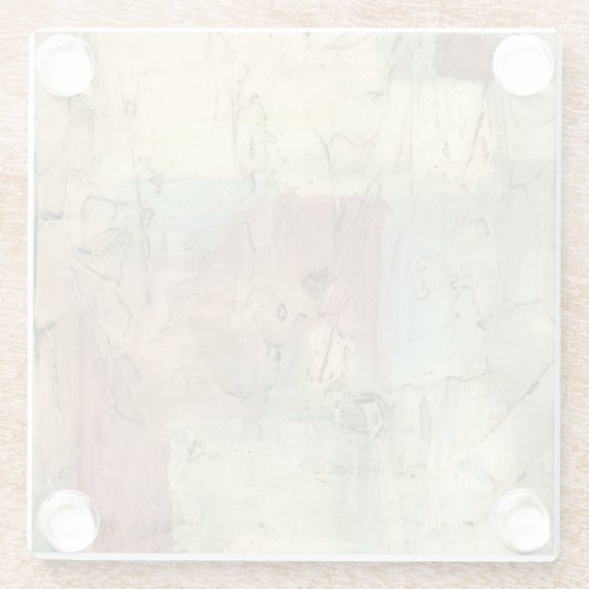 Erdtonmalerei mit gerissener Oberfläche Glasuntersetzer (Rückseite)