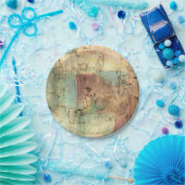 Erdtonmalerei mit gerissener Oberfläche Pappteller (Party)