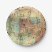 Erdtonmalerei mit gerissener Oberfläche Pappteller (Vorderseite)