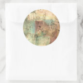 Erdtonmalerei mit gerissener Oberfläche Runder Aufkleber (Tasche)