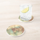 Erdtonmalerei mit gerissener Oberfläche Sandstein Untersetzer (Seite)