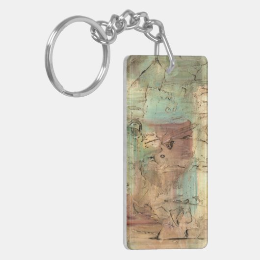 Erdtonmalerei mit gerissener Oberfläche Schlüsselanhänger (Vorderseite links)