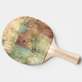 Erdtonmalerei mit gerissener Oberfläche Tischtennis Schläger (Seitenansicht)