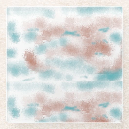 Erdtonwolken Glasuntersetzer (Vorderseite)