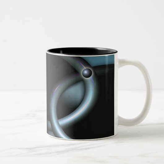 Erdumarmung Zweifarbige Tasse (Rechts)