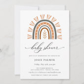 Erdung der Bohemischen Rainbow Baby Dusche Einladung (Vorderseite)