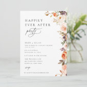 Erdung des Herbstes Floral glücklich je nach Party Einladung (Stehend Vorderseite)