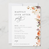 Erdung des Herbstes Floral glücklich je nach Party Einladung (Vorderseite)