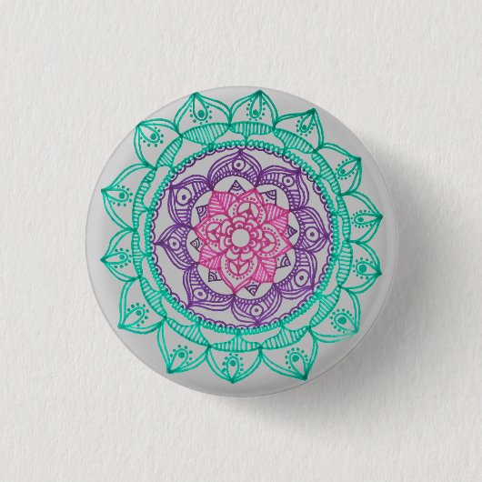 Erdung des Mandala-Buttons durch Megaflora Button (Vorderseite)