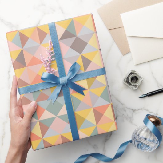 Erdung Herbst Gelb Geometrisches Muster rustikal Geschenkpapier (Schenken)
