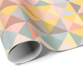 Erdung Herbst Gelb Geometrisches Muster rustikal Geschenkpapier (Rolleneckpunkt)