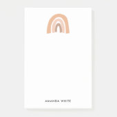 Erdung Minimalistischer Regenbogen Post-it Klebezettel (Vorderseite)