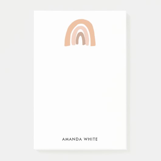 Erdung Minimalistischer Regenbogen Post-it Klebezettel (Vorderseite)