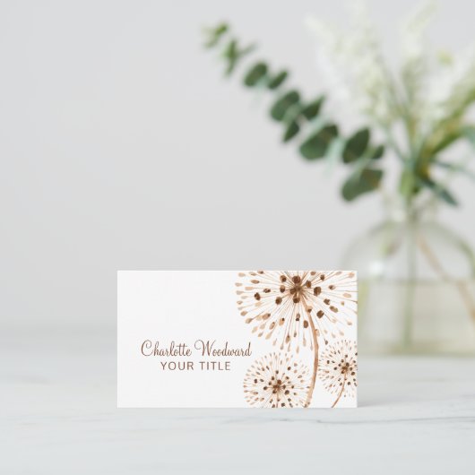 Erdung rustikaler Wind-Blown-Leuchter Visitenkarte (Stehend Vorderseite)