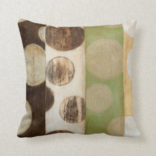 Erdung von Tone-Holzpaneelen mit Kreisen Kissen