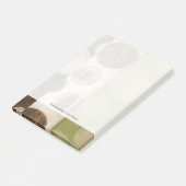 Erdung von Tone-Holzpaneelen mit Kreisen Post-it Klebezettel (angewinkelt)