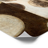 Erdung von Tone-Holzpaneelen mit Kreisen Poster (Ecke)