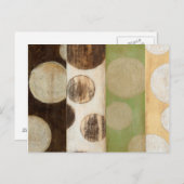 Erdung von Tone-Holzpaneelen mit Kreisen Postkarte (Vorne/Hinten)
