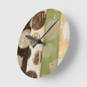 Erdung von Tone-Holzpaneelen mit Kreisen Runde Wanduhr (Winkel)