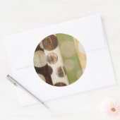 Erdung von Tone-Holzpaneelen mit Kreisen Runder Aufkleber (Umschlag)