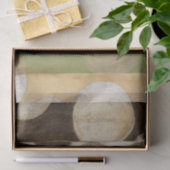 Erdung von Tone-Holzpaneelen mit Kreisen Seidenpapier (Geschenk)