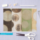 Erdung von Tone-Holzpaneelen mit Kreisen Seidenpapier (Handwerk)