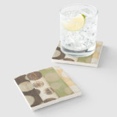 Erdung von Tone-Holzpaneelen mit Kreisen Steinuntersetzer (Seitenansicht)