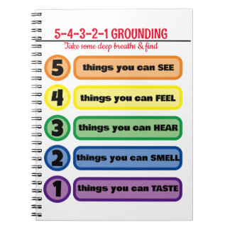 Erdungstechnik für Angst/Stress 5 Sinne Notizblock