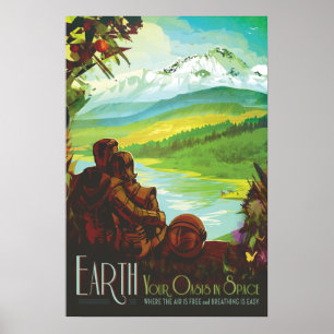 ErdVintages Raumfahrt-Plakat Poster