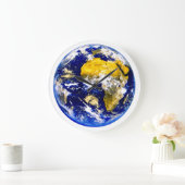 Erdwall-Uhr Große Wanduhr (Zuhause)