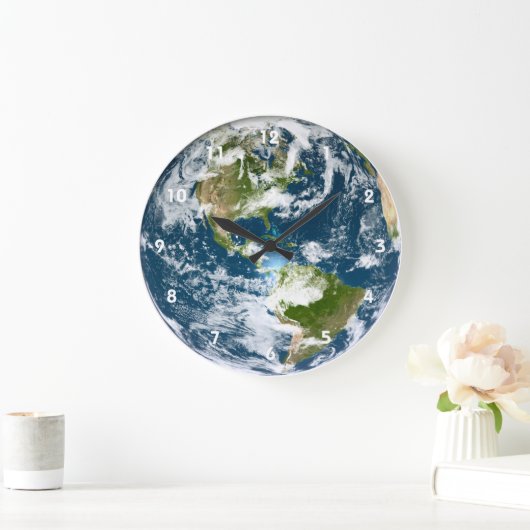 Erdwanduhr mit Zahlen Große Wanduhr (Zuhause)